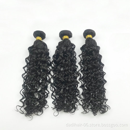 100% human hair water wave one bundle 100g,natural color 8A virgin hair water curl hair extensions